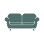 Clubhouse Green Sofa